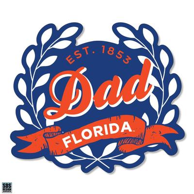 Florida 3.25 Inch Dad Leaves Rugged Sticker Decal