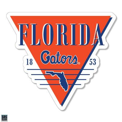 Florida 3.25 Inch Retro Triangle Rugged Sticker Decal