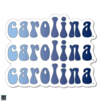 Carolina 3.25 Inch Retro Fade Rugged Sticker Decal