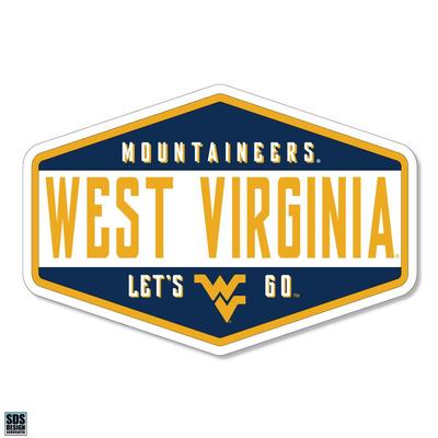 West Virginia 3.25 Inch Hexagon Badge Rugged Sticker Decal