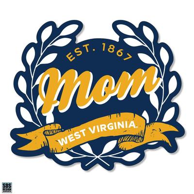 West Virginia 3.25 Inch Mom Leaves Rugged Sticker Decal