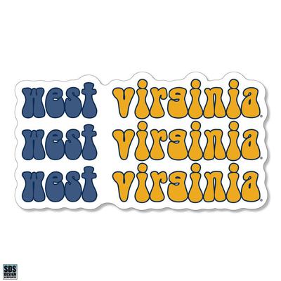 West Virginia 3.25 Inch Retro Fade Rugged Sticker Decal