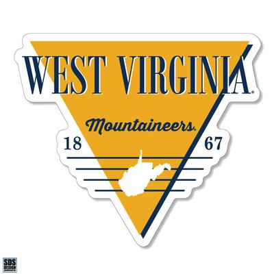 West Virginia 3.25 Inch Retro Triangle Rugged Sticker Decal