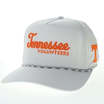Tennessee Legacy Caddy Rope Script Snapback Cap WHITE