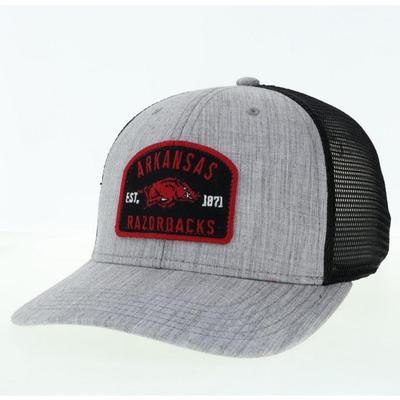 Arkansas Legacy Est Patch Mid-Pro Snapback Trucker Hat