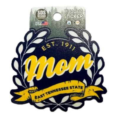 ETSU 3.25 Inch Mom Leaves Rugged Sticker Decal