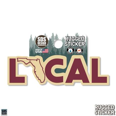 Florida State 3.25 Inch Local Rugged Sticker Decal