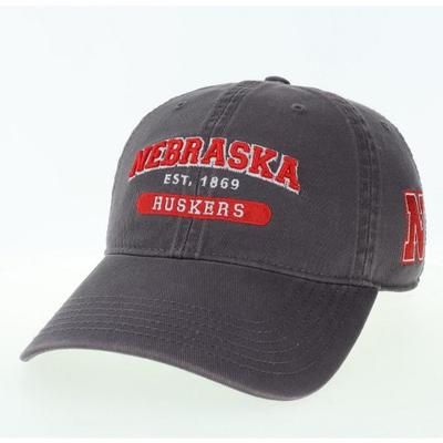 Nebraska Legacy Team Est Date Relaxed Twill Hat DK_GREY