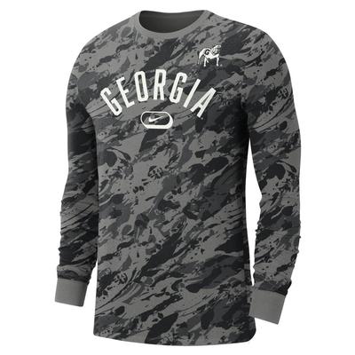 Georgia Nike Cotton Established Crew Long Sleeve Tee