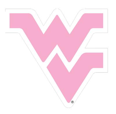 West Virginia Pink WV Logo Decal 3