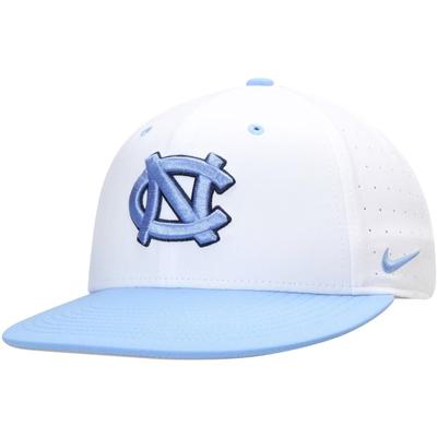 Carolina Nike Aero True Fitted Baseball Cap WHITE/VALOR_BLUE