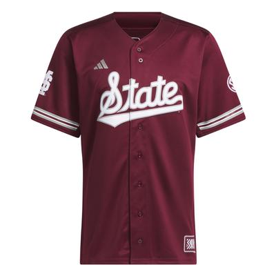 Mississippi State Adidas Reverse Retro Baseball Jersey