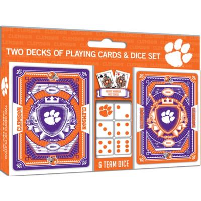 Clemson 2-Pack Playing Cards and Dice Set