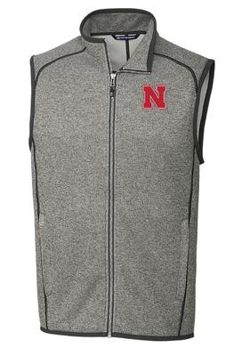 Nebraska Cutter & Buck Men's Big & Tall Mainsail Sweater Knit Vest