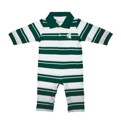 Michigan State Infant Rugby Long Leg Romper