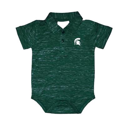 Michigan State Infant Space Dye Golf Polo Creeper