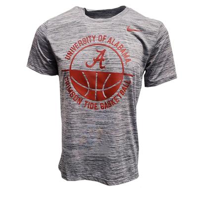 Alabama Nike Drifit Legend Velocity Basketball Tee DK_GREY