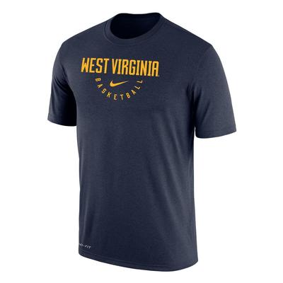 West Virginia Nike Basketball Dri-fit Cotton Tee