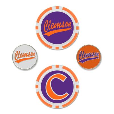 Clemson Wincraft Ball Marker Set