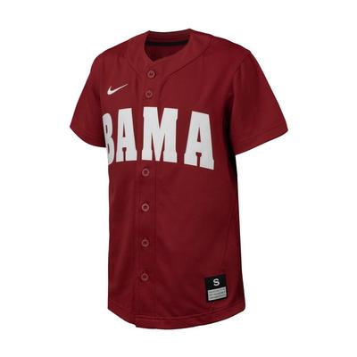 Alabama Nike YOUTH Replica Baseball Jersey