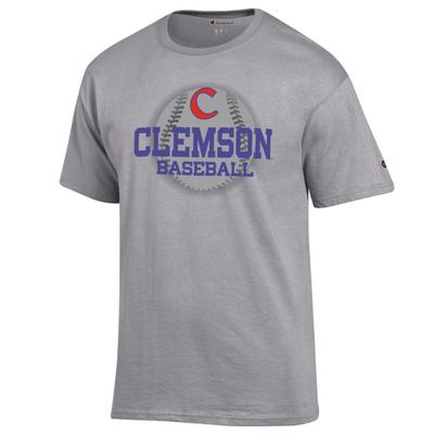 Clemson Champion Wordmark Baseball Stack Tee