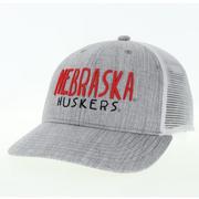  Nebraska Legacy Youth Stacked Wordmark Mid- Pro Structured Hat