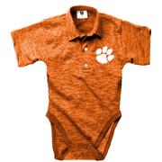  Clemson Wes And Willy Infant Cloudy Yarn Polo Hopper