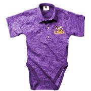  Lsu Wes And Willy Infant Cloudy Yarn Polo Hopper
