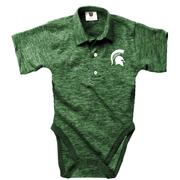  Michigan State Wes And Willy Infant Cloudy Yarn Polo Hopper