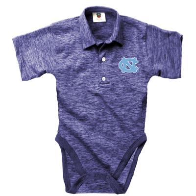 UNC Wes and Willy Infant Cloudy Yarn Polo Hopper
