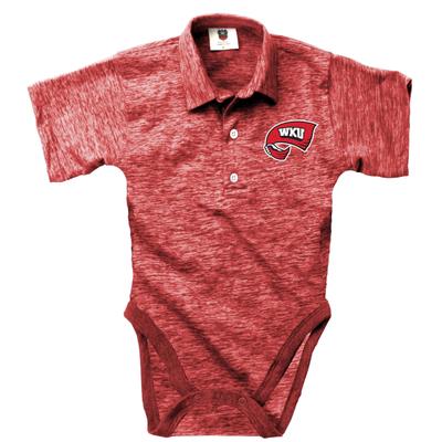 Western Kentucky Wes and Willy Infant Cloudy Yarn Polo Hopper