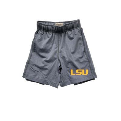 LSU Wes and Willy YOUTH 2 in 1 with Leg Print Short