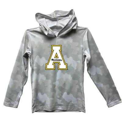 App State Wes and Willy YOUTH Camo Beach Hoodie