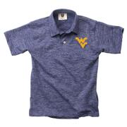  West Virginia Wes And Willy Kids Cloudy Yarn Polo