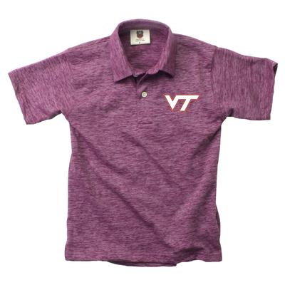 Virginia Tech Wes and Willy Toddler Cloudy Yarn Polo