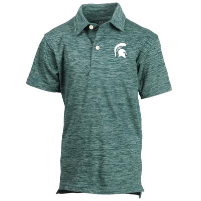 Michigan State Wes and Willy Kids Cloudy Yarn Polo