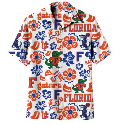 Florida Wes and Willy Vault Men's Floral Button Up Shirt