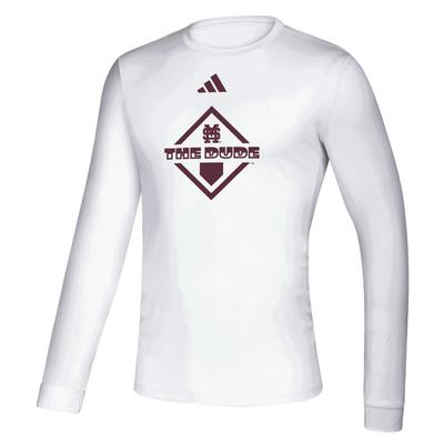 Mississippi State Adidas The Dude Creator Long Sleeve Tee WHITE