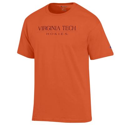 Virginia Tech Champion Women's Straight Wordmark Tee