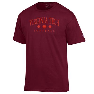 Virginia Tech Champion Arch Softball Tee