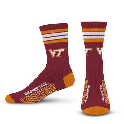Virginia Tech YOUTH 4 Stripe Deuce Socks