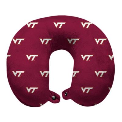 Virginia Tech Pegasus Uneck Repeat Logo Travel Pillow