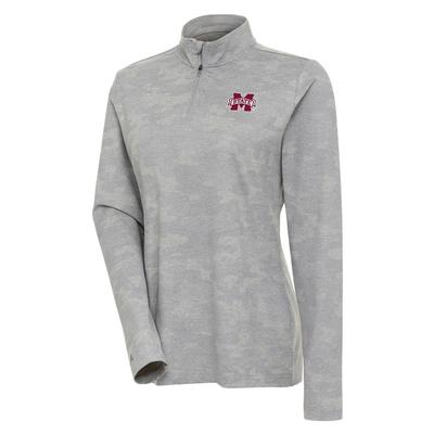 Mississippi State Antigua Women's Responded Brushed Camo 1/4 Zip Pullover