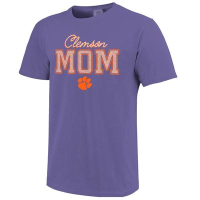 Clemson Dotted Mom Comfort Colors Tee