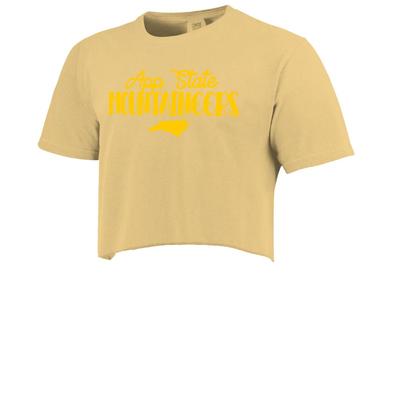 App State Cutesy Type Monotone Cropped Comfort Colors Tee