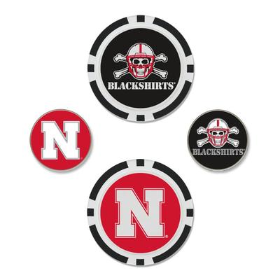 Nebraska Wincraft Ball Marker Set