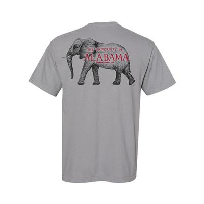 Alabama Realistic Elephant Pocket Comfort Colors Tee