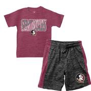  Florida State Wes And Willy Toddler Tee And Contrast Short Set