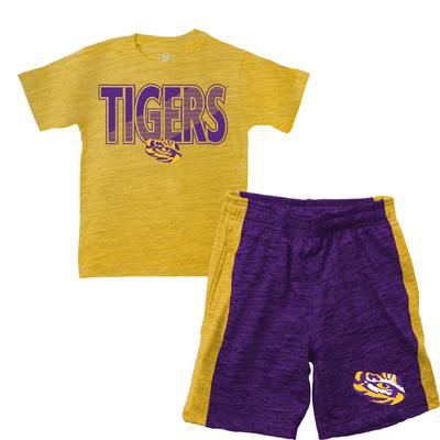 LSU Wes and Willy Toddler Tee and Contrast Short Set