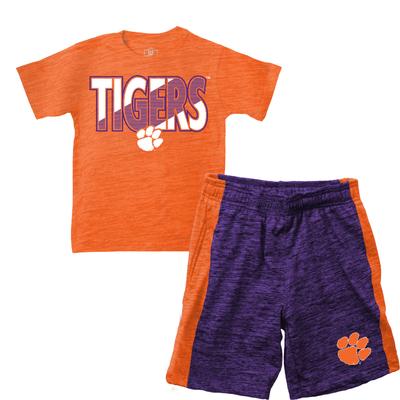 Clemson Wes and Willy Toddler Tee and Contrast Short Set